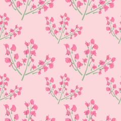 colorful watercolor flowers seamless pattern vector illustration 