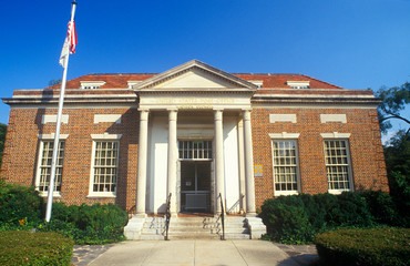 Fototapeta na wymiar Exterior of ornate United States Post Office, Madison, GA
