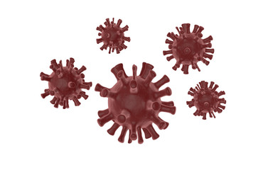 Coronavirus, Covid-19, Di cut isolated on white background. with clipping path on white background.