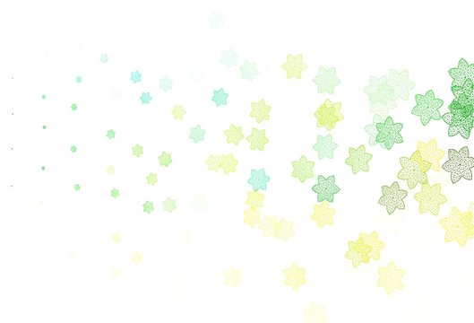 Light Blue, Green vector natural pattern with flowers. © smaria2015