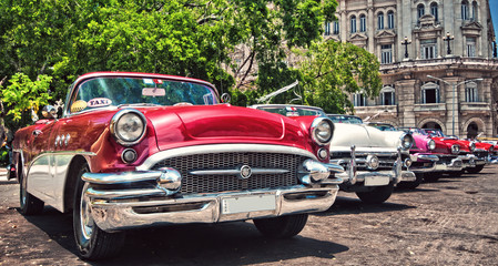 Olds cars parked on the street of havana city - 335702145