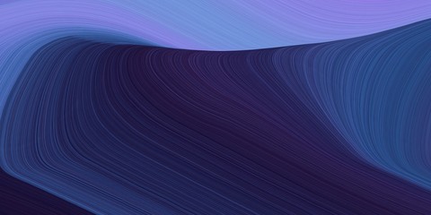 graphic design background with abstract waves illustration with very dark blue, corn flower blue and dark slate blue color. can be used as card, wallpaper or background texture