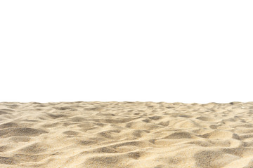 Fototapeta na wymiar beach sand texture on white background