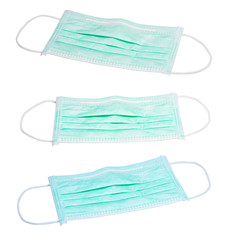 Hygienic face mask, Surgical mask on white background,People using Hygienic face mask to prevent dust pollution and COVID-19 virus