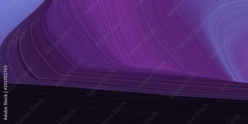 Poster graphic design background with abstract waves illustration with very dark magenta and dark slate blu