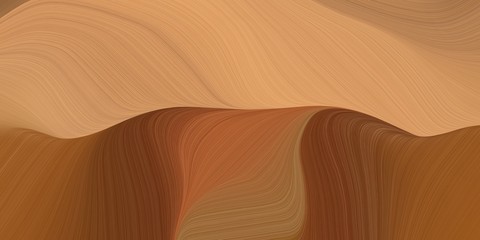 graphic design background with modern waves background design with peru, dark salmon and chocolate color. can be used as card, wallpaper or background texture