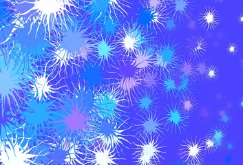 Light Pink, Blue vector backdrop with memphis shapes.