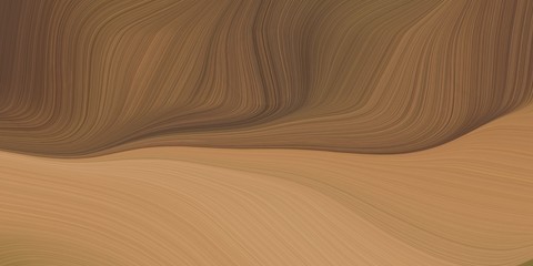 graphic design background with smooth swirl waves background illustration with peru, brown and old mauve color. can be used as card, wallpaper or background texture