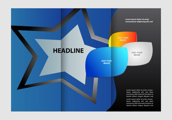 Corporate Tri Fold Brochure vector illustration
