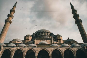 Fototapeta na wymiar Mezquita y minaretes de Estambul 