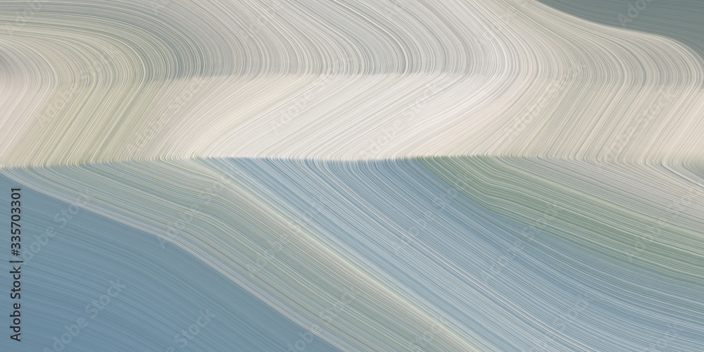 Poster graphic design background with modern soft curvy waves background illustration with dark gray, light