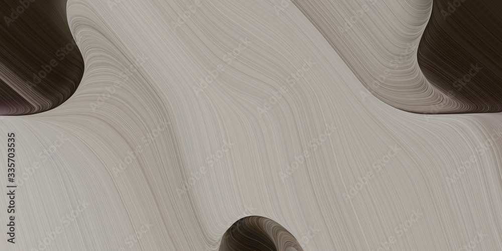 Poster graphic design background with modern curvy waves background design with dark gray, very dark green 