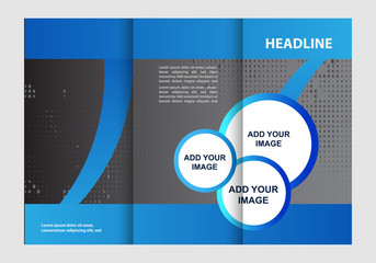 Tri-fold Brochure Design and Catalog Vector Concept Template
