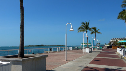 Beautiful pier at Key West on a sunny day