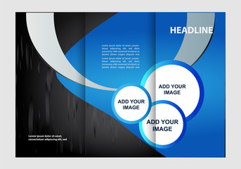 Tri-fold Brochure Design and Catalog Vector Concept Template
