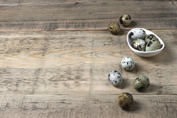 Obraz na płótnie Canvas Eggs on an old rustic table