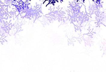 Fototapeta na wymiar Light Purple vector doodle backdrop with sakura.