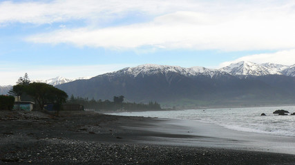 Kaikoura New Zealand beach
