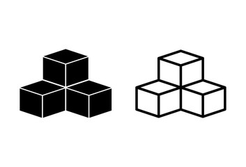 Obraz premium Box icons set on white background. Cardboard box, packaging open. Box icon vector