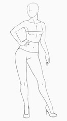 basic form of the female model