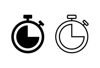 Clock icons set on white background. Time icon vector. Clock vector icon