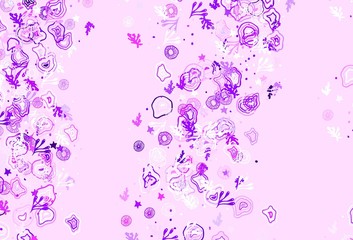 Obraz na płótnie Canvas Light Purple, Pink vector pattern with random forms.