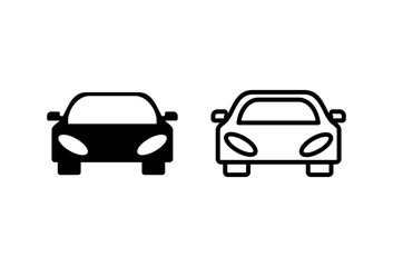 Car icons set on white background. Car icon vector
