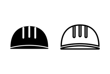Helmet icons set on white background. Motorcycle helmets. Racing helmet. construction helmet icon. Safety helmet