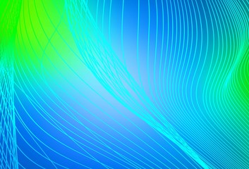 Light Blue, Green vector glossy abstract layout.