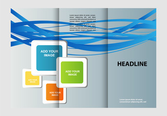 Vector modern tri-fold brochure design template
