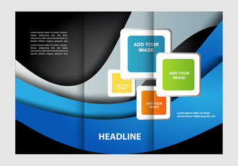 Vector modern tri-fold brochure design template
