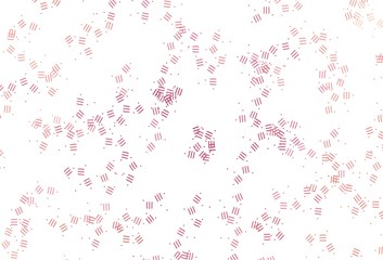 Light Pink vector background with straight lines, dots.