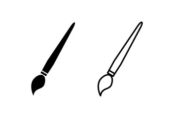 Paint icons set on white background. Paint brush vector icon. Paint roller icon