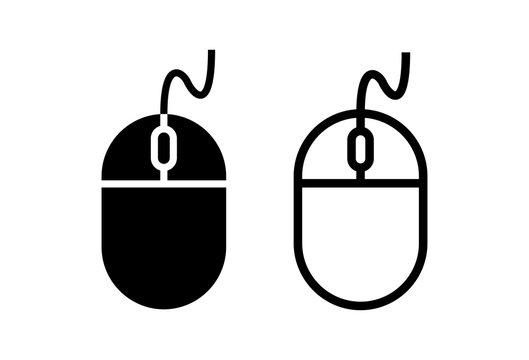 Computer Mouse Icons set on white background. Computer mouse vector icon