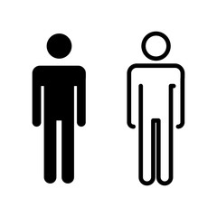 Man icon vector. Toilet sign. Man restroom sign vector. Male icon