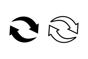 Refresh icons set. Reload icon vector. Update icon. convert icon