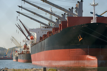 Cargo ships at port