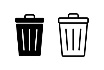 Trash icons set. trash can icon. Delete icon vector
