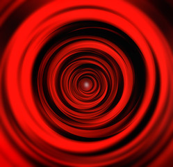 Abstract fractal red background with crossing circles and ovals