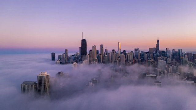 Chicago and Dramatic Fog Hyperlapse