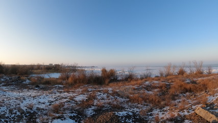 Зимняя красота озера Балхаш и города Приозёрск