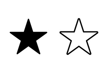 Star Icons set. Star vector icon. Rating symbol