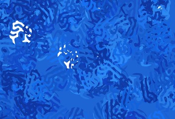 Light BLUE vector background with abstract shapes.