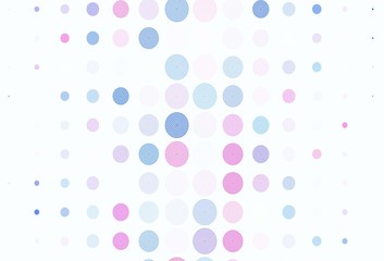Light Blue, Red vector background with bubbles.
