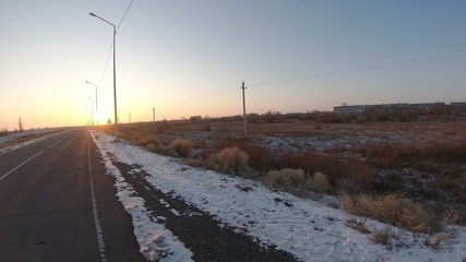 Зимняя красота озера Балхаш и города Приозёрск