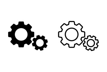 Setting Icons set. Setting vector icon. Cog Settings Icon Symbol. Gear