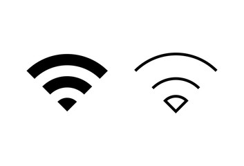 WIFI Icons set. signal vector icon. Wireless and wifi icon or sign for remote internet access