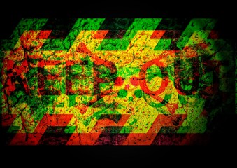 危険を知らせる抽象的なデザイン標識