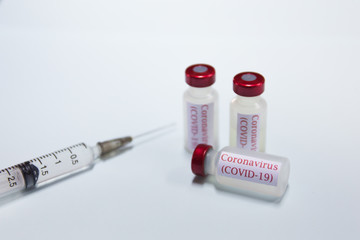Vaccine and syringe injection. Use for prevention corona virus infection (COVID-19,nCoV 2019). - 335713308