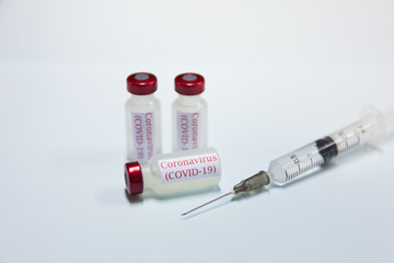 Vaccine and syringe injection. Use for prevention corona virus infection (COVID-19,nCoV 2019). - 335713317